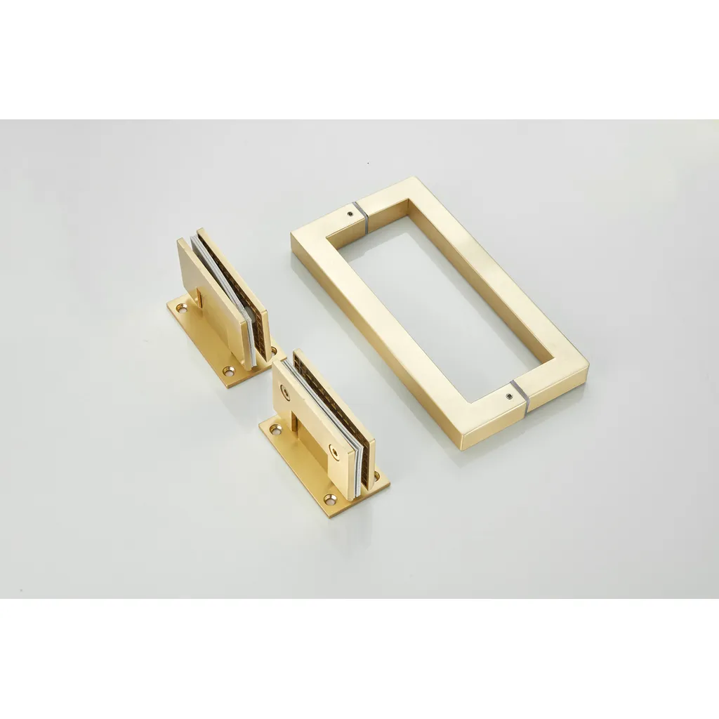 Saniclear Modern Brass rookglas douchecabine 100x90cm met 90cm deur anti-kalk geborsteld messing 5 Afbeelding 5 Saniclear Modern Brass rookglas douchecabine 100x90cm met 90cm deur anti-kalk geborsteld messing