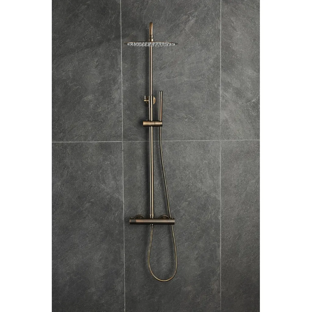 Saniclear Antique opbouw regendouche met 30cm hoofddouche en staafhanddouche verouderd messing 6 Afbeelding 6 Saniclear Antique opbouw regendouche met 30cm hoofddouche en staafhanddouche verouderd messing