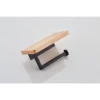 Afbeelding 7 Saniclear Lumber toilet rolhouder met plank mat zwart walnoothout