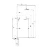 Afbeelding 7 Saniclear Antique Pro opbouw regendouche met 20cm hoofddouche en staafhanddouche verouderd messing