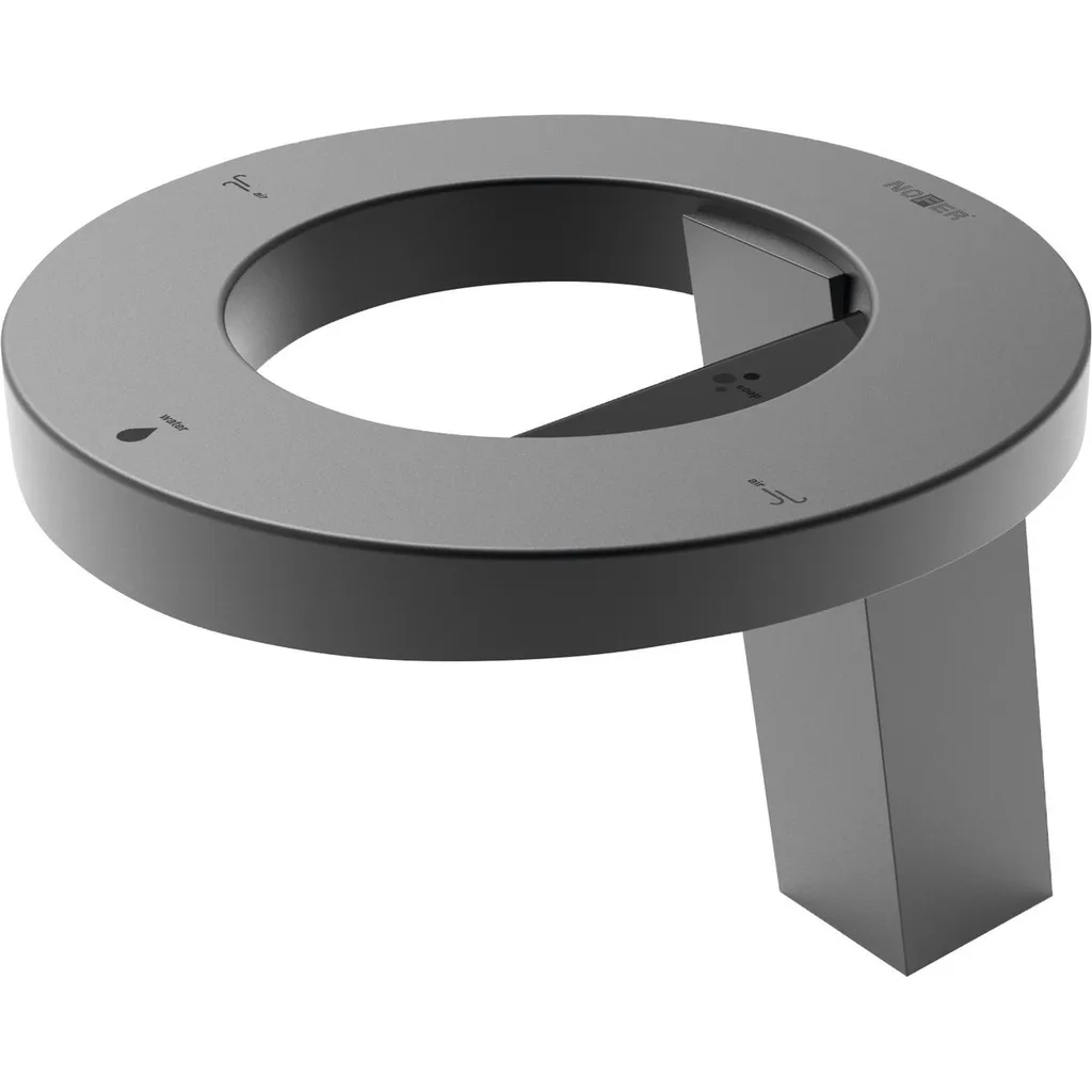 Nofer Concept Staande sensorkraan met zeepdispenser en handdroger, hoogte 18,8cm, zwart