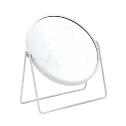 Afbeelding 1 Ridder Summer Staande scheerspiegel, Ø16cm, dubbelzijdig, wit