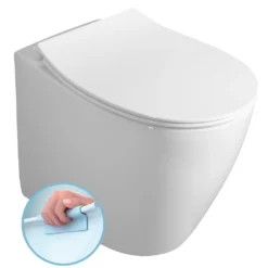 Afbeelding 1 Isvea Sentimenti Wc Toiletpot, randloos, 36x52cm, S-sifon/P-sifon, wit