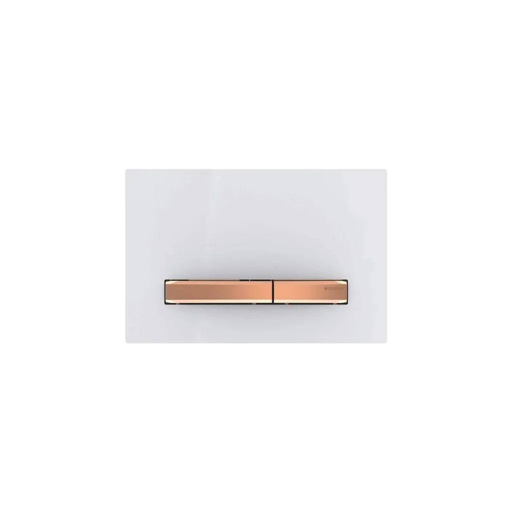 Geberit SIGMA50 bedieningsplaat voor dubbele spoeling, wit/roségoud