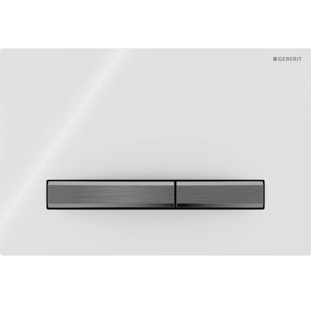 Geberit SIGMA50 bedieningsplaat voor dubbele spoeling, wit/chroom zwart