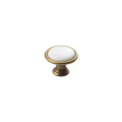 Afbeelding 1 Sapho Cross Metalen handgreep, Ø30mm, brons/wit