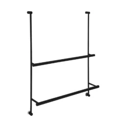 Afbeelding 1 Sapho Douchecabine handdoekhouder 60x73x12,5cm, mat zwart