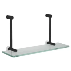 Afbeelding 1 Sapho Douchecabine glazen planchet 40x18x12,5cm, mat zwart