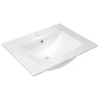 Afbeelding 1 Sapho Slim Keramische meubelwastafel 60x46,5cm, wit