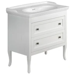 Afbeelding 1 Sapho Retro Wastafelonderkast 83,5x80x43cm, oud wit