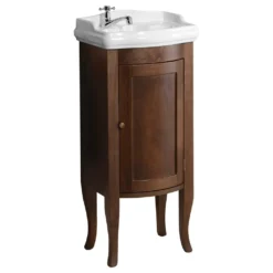 Afbeelding 1 Sapho Retro Wastafelonderkast 36,5x85x29cm, beuken