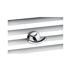 Afbeelding 1 Aqualine Dubbele haak Robe voor handdoekradiator (voor recht en gebogen ladderradiatoren), chroom