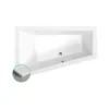 Afbeelding 1 Polysan Triangl L SLIM asymmetrisch bad 180x120x50cm, wit