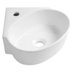 Afbeelding 1 Bruckner Eckert Keramische hoekwastafel 36x36cm, wit
