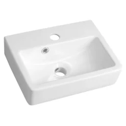 Afbeelding 1 Cerastyle Noam Keramische wastafel 37,5x28cm, wit