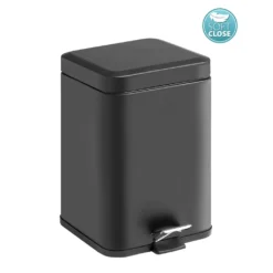 Afbeelding 1 Gedy Argenta Soft Close-pedaalemmer 5l, mat zwart
