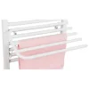 Afbeelding 1 Aqualine Radiatorstang voor 4 handdoeken, universele klembevestiging, lengte 60cm, wit