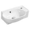 Afbeelding 1 Sapho Yumo Keramische hoekwastafel 45x28cm, wit