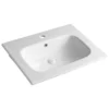 Afbeelding 1 Sapho Piedra Keramische meubelwastafel 61x46,5cm, wit