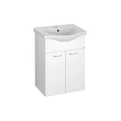 Afbeelding 1 Aqualine Keramia Fresh Wastafelonderkast 51,1x74x34cm, wit