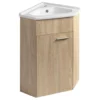 Aqualine Zoja Hoek wastafelonderkast 39x74x39cm, eiken platina 9 Afbeelding 1 Aqualine Zoja Hoek wastafelonderkast 39x74x39cm, eiken platina