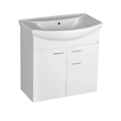 Afbeelding 1 Aqualine Zoja Wastafelonderkast 71,5x74x34cm, wit