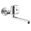 Aqualine 35 Wandgemonteerde mengkraan, 10cm hartafstand, flat uitloop 16cm, chroom 2 Afbeelding 1 Aqualine 35 Wandgemonteerde mengkraan, 10cm hartafstand, flat uitloop 16cm, chroom