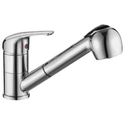 Afbeelding 1 Aqualine 40 Keukenkraan met uittrekbare handdouche, chroom