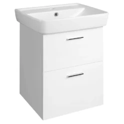 Afbeelding 1 Aqualine Zoja Wastafelonderkast 41,5x50x35,5cm, wit