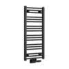 Afbeelding 1 Bruckner Albrecht Badkamerradiator 40x93cm, middenaansluiting, mat zwart