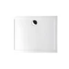 Afbeelding 1 Polysan Klasik Karia Kunstmarmeren douchebak 90x80cm, wit