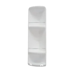 Afbeelding 1 Gedy Caesar Badkamerhoekrek met 3 niveaus 22,6x71x16cm, ABS/wit