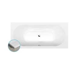 Afbeelding 1 Polysan Viva B SLIM rechthoekig bad 185x80x47cm, wit