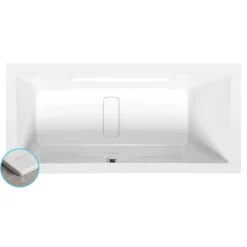 Afbeelding 1 Polysan Marlene Slim Rechthoekig bad 170x80x48cm, wit