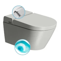 Afbeelding 1 GSI Wclean Wandcloset Swirlflush met geïntegreerd elektronisch bidet, dubbel mat cenere