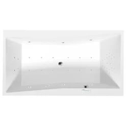 Afbeelding 1 Polysan Quest Whirlpoolbad, 180x100x49cm, Highline Hydro-Air, chroom