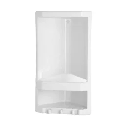 Afbeelding 1 Gedy Junior Dubbel hoekrek voor badkamer 18,9x38,5x13,9cm, thermoplastisch/wit