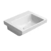 Afbeelding 1 GSI Norm Keramische wastafel 42x34cm, zonder kraangat, wit Extraglaze