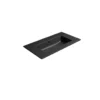 Afbeelding 1 GSI Pura Keramische wastafel Slim 82x46cm, zonder kraangat, mat zwart