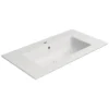 Afbeelding 1 GSI Pura Keramische wastafel Slim 82x46cm, mat wit