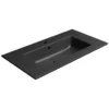Afbeelding 1 GSI Pura Keramische wastafel Slim 82x46cm, mat zwart