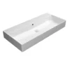 Afbeelding 1 GSI Kube X Keramische wastafel 100x47cm, zonder kraangat, wit ExtraGlaze