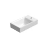 Afbeelding 1 GSI Nubes Keramische wastafel 40x23cm, rechts/links, wit ExtraGlaze