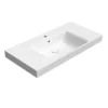 Afbeelding 1 GSI Sand Keramische wastafel 100x50cm met planken, wit ExtraGlaze