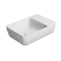 Afbeelding 1 GSI Modo Keramische opbouwwastafel 50x35cm, zonder kraangat, mat wit