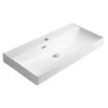 Aqualine Parla Keramische wastafel 80x38cm, wit 7 Afbeelding 1 Aqualine Parla Keramische wastafel 80x38cm, wit