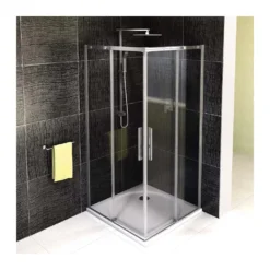 Afbeelding 1 Polysan Altis Vierkante douchecabine 90x90cm, hoek, helder glas