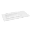 Afbeelding 1 Sapho Brahea Wastafel 101x51,5cm, (80+20cm) Rockstone, rechts, mat wit