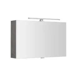 Afbeelding 1 Sapho Cloe Spiegelkast inclusief LED-lamp, 80x50x18cm, zilver eiken