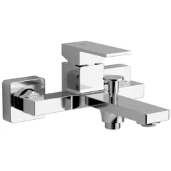Afbeelding 1 Sapho Cubemix Wandgemonteerde badmengkraan, chroom